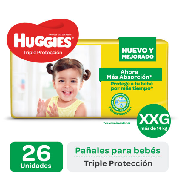 Pañal Huggies Triple Protección Xxgx26