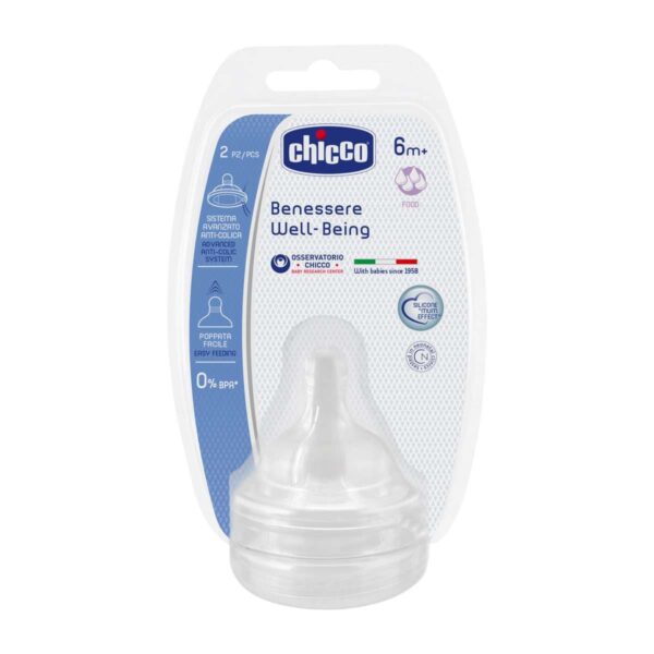 8058664058136 Chicco Tetina Well-being 6m+ Flujo Pappa X2