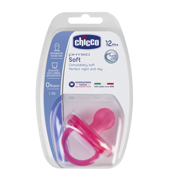 Chicco Silicona Physio Soft Sil 12/16-36m Pink