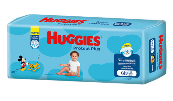 Pañal Huggies Protect Plus G X8
