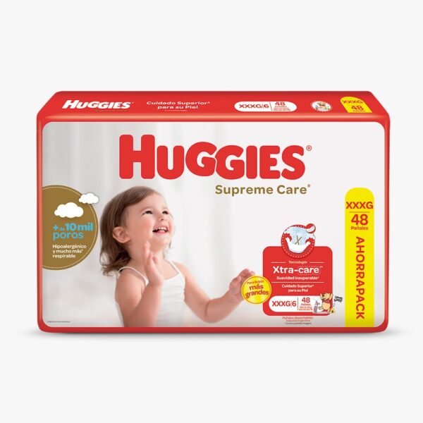 Pañales Huggies Supreme Care Xxxgx48