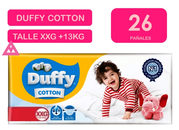Pañal Bebe Duffy Cotton Xxg X 26 Un.