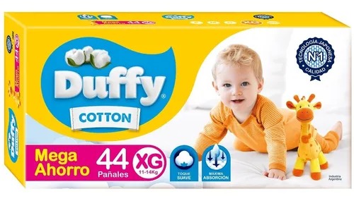 Pañal Bebe Duffy Cotton Xg X 44 Un.