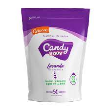 1005 Candy Toallitas Humedas Lavanda Clasicas Doy Pack X50