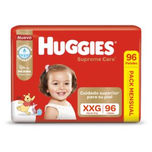 Pañales Huggies Supreme Care Pack Mensual Xxg X96