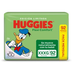 Pañales Huggies Flexi Comfort Pack Mensual Xxxg X92